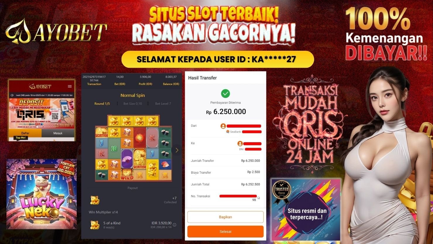 AYOBET JACKPOT SLOT LUCKY NEKO